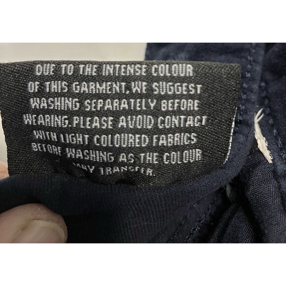 Buffalo David Bitton Womens Corduroy Pants 8/29 Mid-Rise Dark Blue - Picture 3 of 6